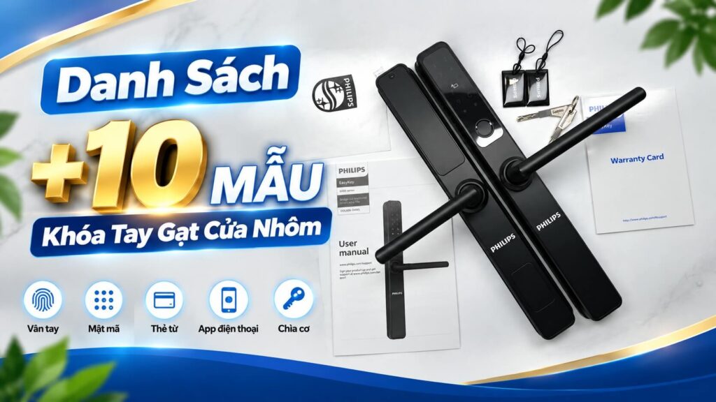 Danh Sách +10 Mẫu Khóa Tay Gạt Cửa Nhôm Tay Gạt, Cửa Lùa