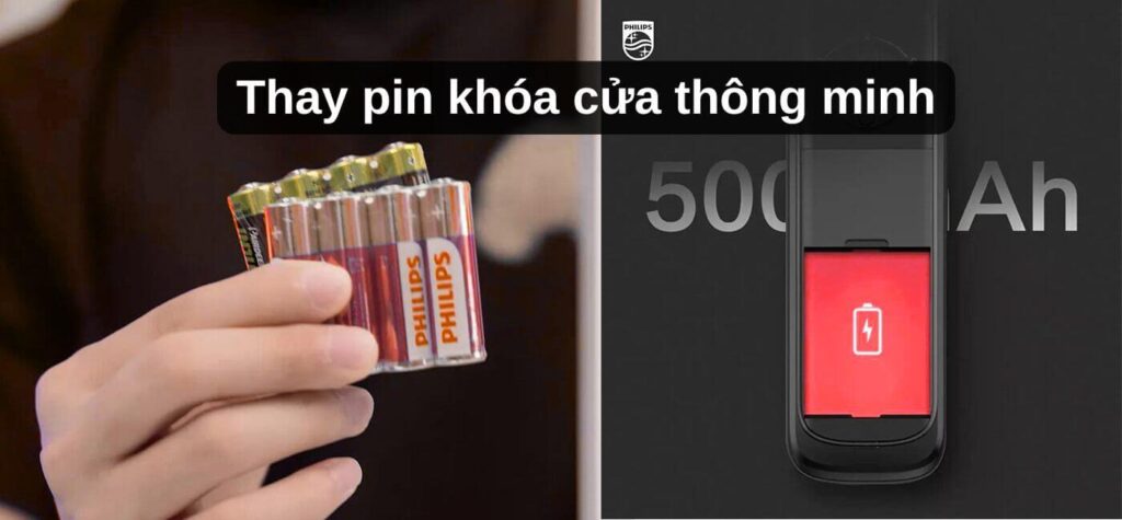 Thay pin khóa cửa thông minh
