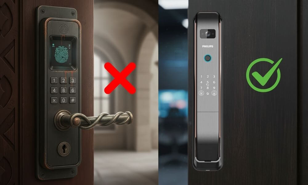 Cách Nhận Biết Khóa Cửa Vân Tay Kém Chất Lượng