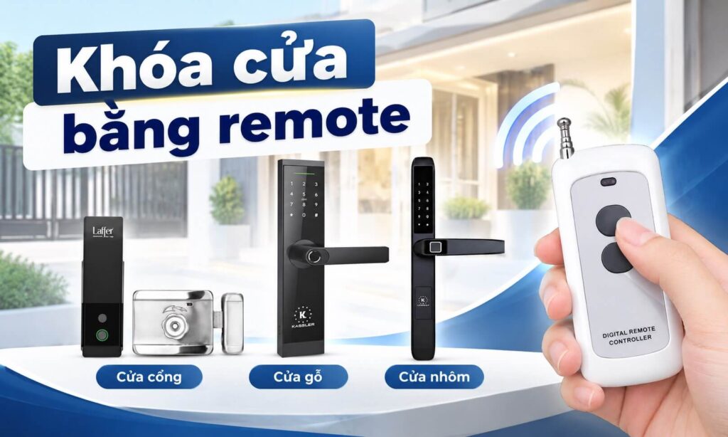 Khóa cửa bằng remote điều khiển từ xa, giá tốt, lắp tận nơi Khóa cửa bằng remote chính hãng giá tốt, lắp đặt tận nơi