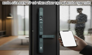 Khóa cửa điện tử có tính năng tạo mã khóa tạm thời Khóa cửa điện tử có tính năng tạo mã khóa tạm thời
