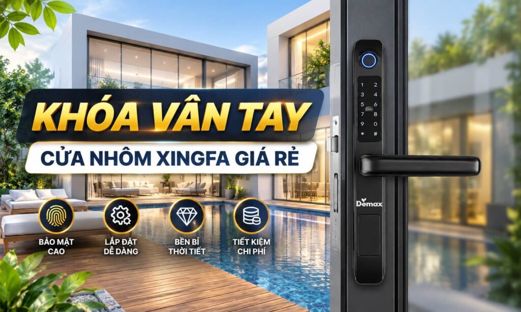 Khoá vân tay cửa nhôm Xingfa Giá rẻ