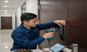 Nhà thầu lắp khóa vân tay công trình