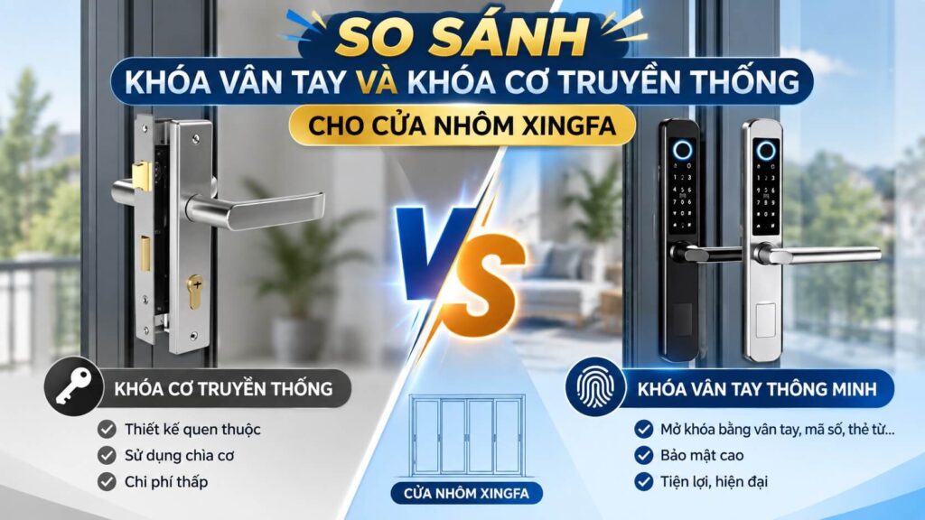 So Sánh Khóa Vân Tay Và Khóa Cơ Truyền Thống Cho Cửa Nhôm Xingfa So Sánh Khóa Vân Tay Và Khóa Cơ Truyền Thống Cho Cửa Nhôm Xingfa