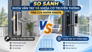 So Sánh Khóa Vân Tay Và Khóa Cơ Truyền Thống Cho Cửa Nhôm Xingfa