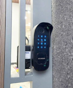 Khóa điện tử cửa cổng chống nước, vân tay 2 chiều Hyundai HY-SLN002 Black Khóa vân tay cửa cổng Hyundai HY-SLS002