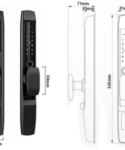 Khóa vân tay cửa lùa, cửa trượt quay Laffer R1