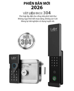 Khóa cổng vân tay ngoài trời Laffer A18 Pro phiên bản vân tay 2 mặt
