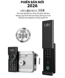 Khóa cổng vân tay ngoài trời Laffer A18 Pro phiên bản vân tay 2 mặt