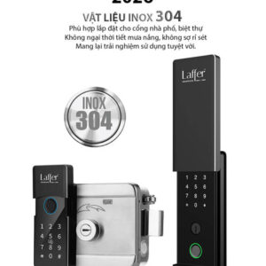 Khóa cổng vân tay ngoài trời Laffer A18 Pro phiên bản vân tay 2 mặt