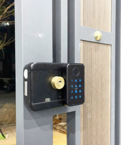 Khóa điện tử cửa cổng chống nước, vân tay 2 chiều Hyundai HY-SLN002 Black Khóa vân tay cửa cổng Hyundai HY-SLS002