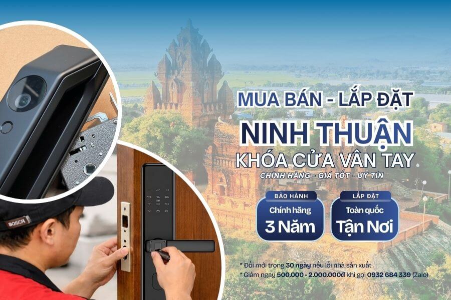 Khóa cửa vân tay điện tử Ninh Thuận