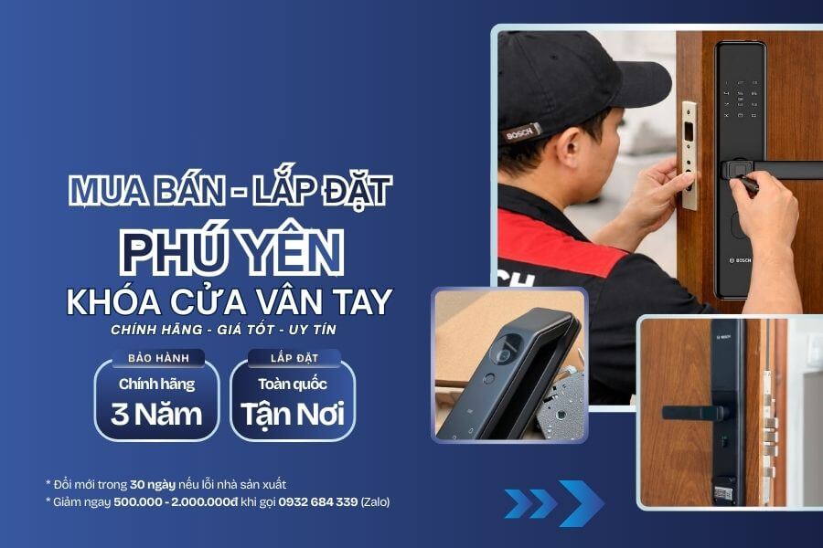 Khóa cửa vân tay điện tử Phú Yên