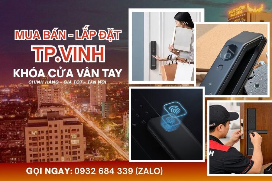 Dịch vụ Lắp đặt khóa cửa vân tay điện tử Vinh tận nơi giá rẻ Mua bán Lắp đặt khóa cửa vân tay điện tử Vinh