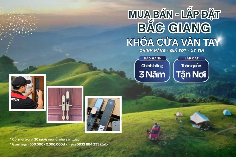 Mua bán Lắp đặt khóa cửa vân tay điện tử Bắc Giang chính hãng
