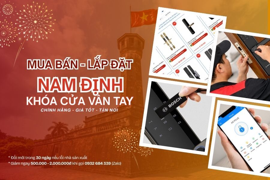 Khóa cửa vân tay điện tử Nam Định