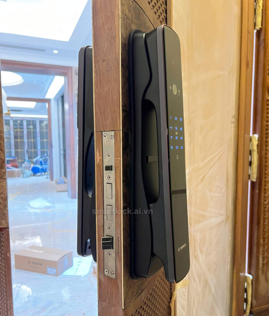 Khóa vân tay cửa gỗ cao cấp BOSCH EL800VF có Face ID