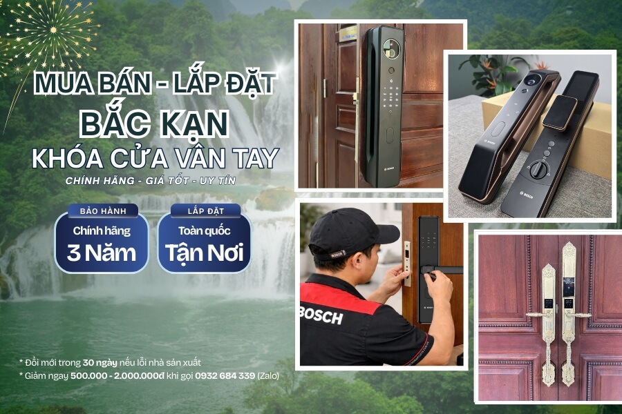 Mua bán Lắp đặt khóa cửa vân tay điện tử Bắc Kạn chính hãng, giá rẻ