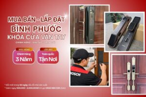 Mua bán Lắp đặt khóa cửa vân tay điện tử Bình Phước chính hãng, giá rẻ