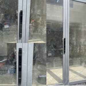 Electronic lock installation service for aluminum and glass doors