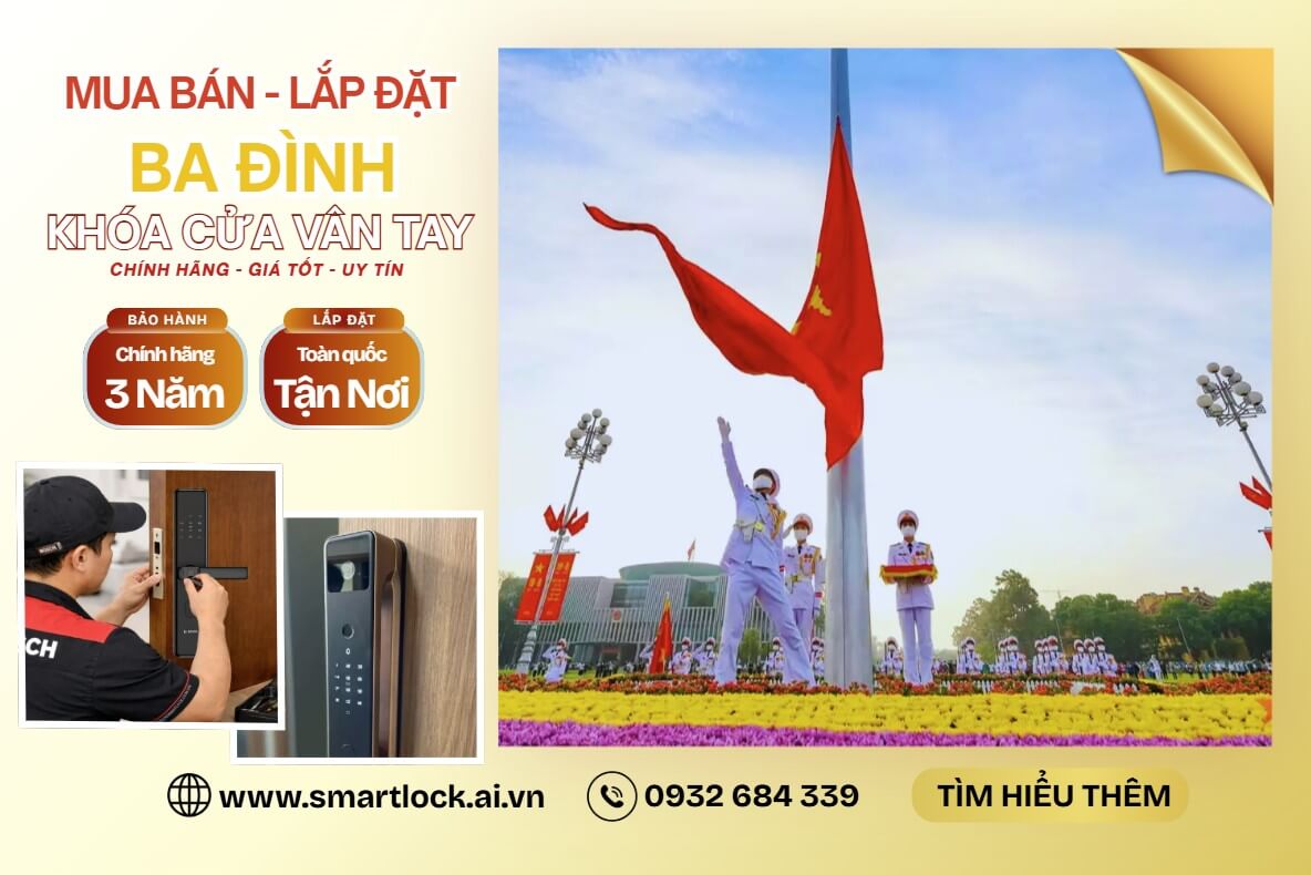 Loại Khóa Cửa Vân Tay Điện Tử Ba Đình Mẫu Mã Đẹp, Giá Rẻ khóa vân tay cửa gỗ Ba Đình Hà Nội lắp đặt tận nơi chính hãng