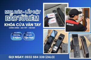 Khóa cửa vân tay điện tử Bắc Từ Liêm lắp đặt tận nơi chính hãng