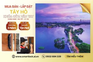 khóa vân tay cửa gỗ Tây Hồ lắp đặt tận nơi chính hãng Hà Nội