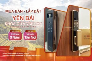 Khóa cửa vân tay điện tử Yên Bái chính hãng lắp đặt tận nơi giá tốt