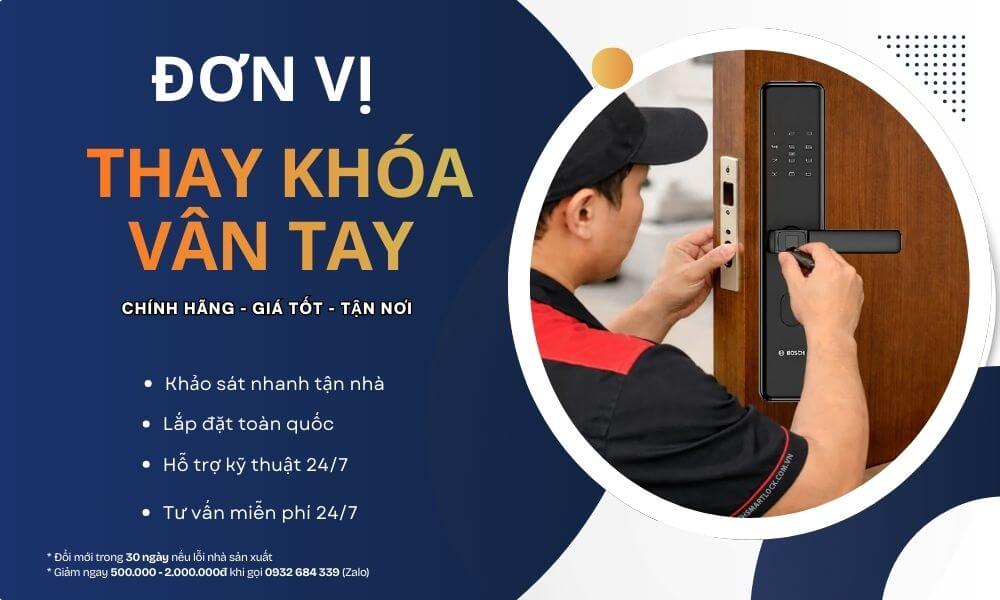 Đơn vị thay khóa cửa vân tay tận nơi uy tín bảo hành 3 năm Đơn vị thay khóa cửa vân tay tận nơi uy tín bảo hành 3 năm