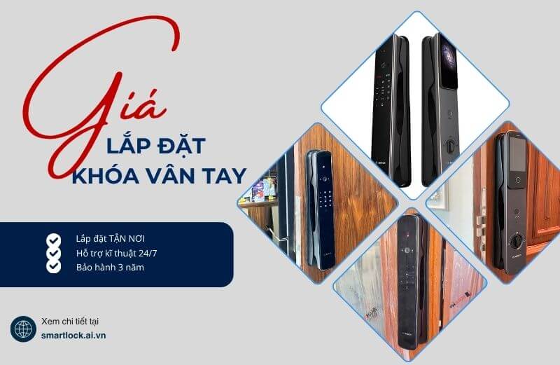 Phí thuê thợ, giá lắp đặt khóa cửa vân tay tận nơi bao nhiêu