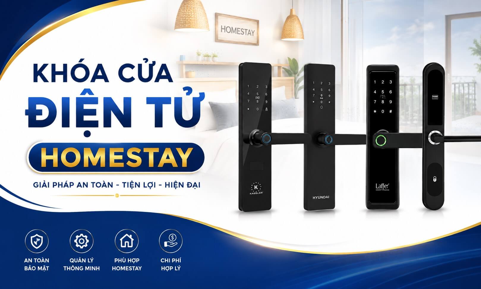 Tư vấn và lắp đặt khóa cửa vân tay Homestay trọn gói | Smart Lock