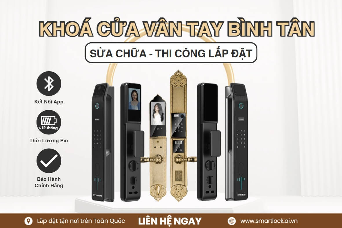 Sửa chữa lắp đặt khóa cửa vân tay quận Bình Tân gần nhất Khóa cửa vân tay điện tử Bình Tân lắp đặt sửa chữa tận nơi chính hãng
