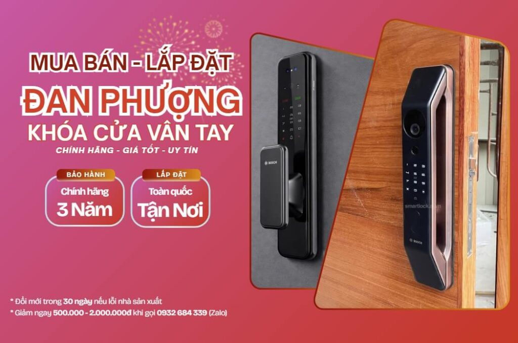 Khóa cửa vân tay điện tử Đan Phượng chính hãng, giá tốt Khóa cửa vân tay điện tử Đan Phượng lắp đặt tận nơi chính hãng