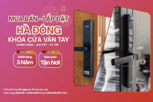 Khóa cửa vân tay điện tử Hà Đông lắp đặt tận nơi chính hãng
