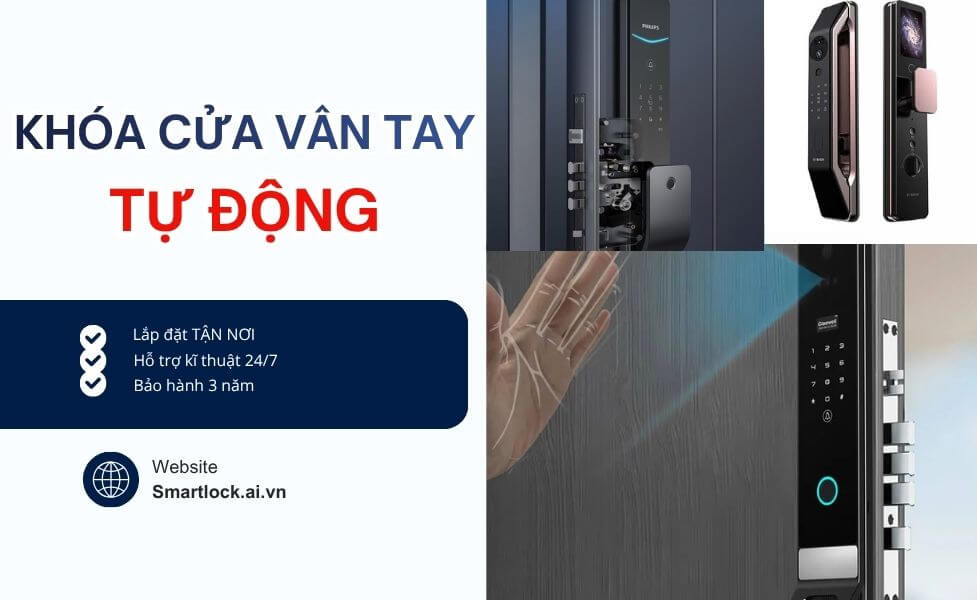 Khóa vân tay cửa tự động cho căn hộ, nhà phố, biệt thự Khóa vân tay cửa tự động cho căn hộ, nhà phố, biệt thự