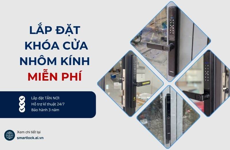 Nhận thi công lắp đặt khóa cửa nhôm kính miễn phí tại nhà