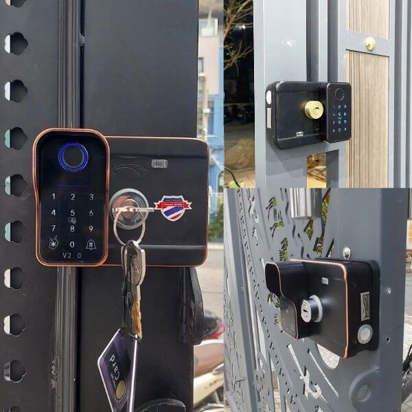 Dịch vụ thi công lắp đặt khóa cổng vân tay Hà Nội tại nhà Thi công lắp đặt khóa vân tay cửa cổng tại Hà Nội