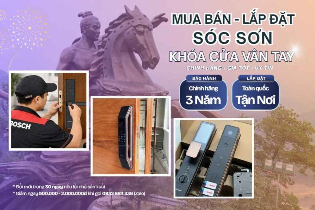 Địa chỉ bán khóa thẻ từ, khóa cửa vân tay điện tử Sóc Sơn Khóa cửa vân tay điện tử Sóc Sơn lắp đặt tận nơi chính hãng