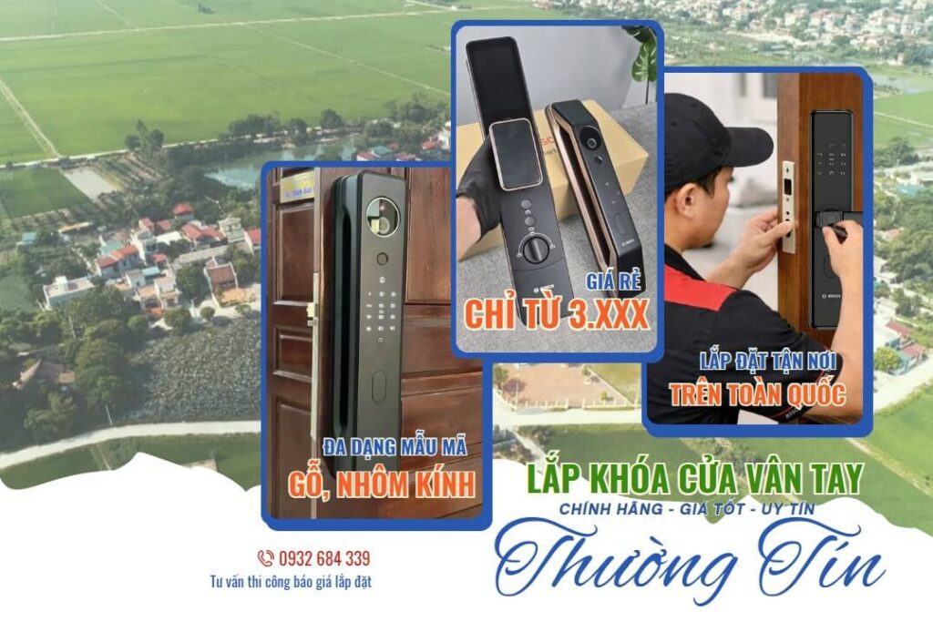 Khóa cửa vân tay điện tử Thường Tín lắp đặt tận nơi chính hãng