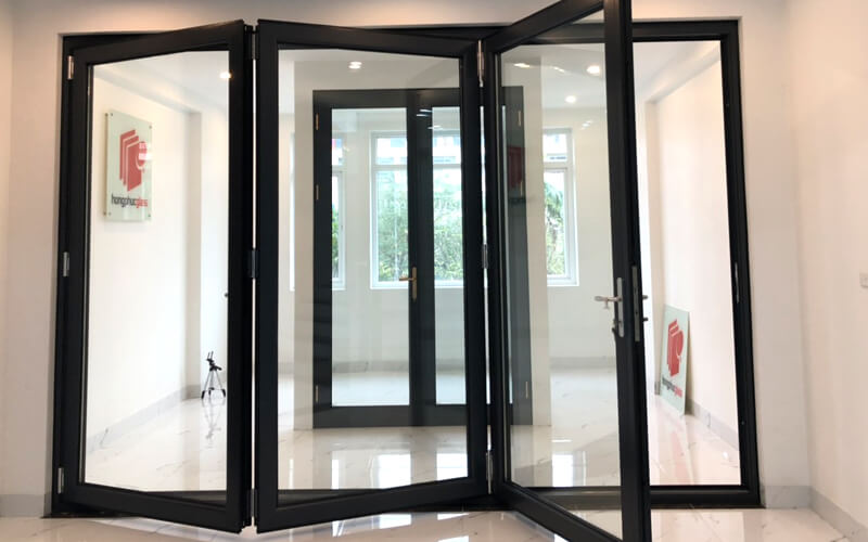 Cửa nhôm Xingfa có lắp được khóa vân tay không Cửa nhôm xingfa trượt quay