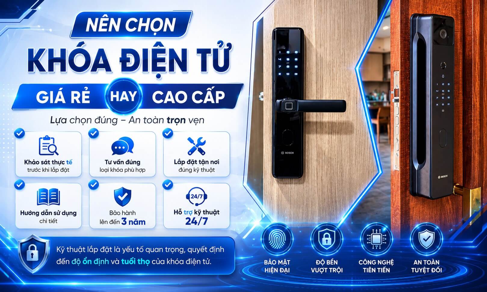 Nên chọn khóa điện tử giá rẻ hay cao cấp, kinh nghiệm chọn đúng khóa Nên chọn khóa điện tử giá rẻ hay cao cấp, kinh nghiệm chọn đúng khóa