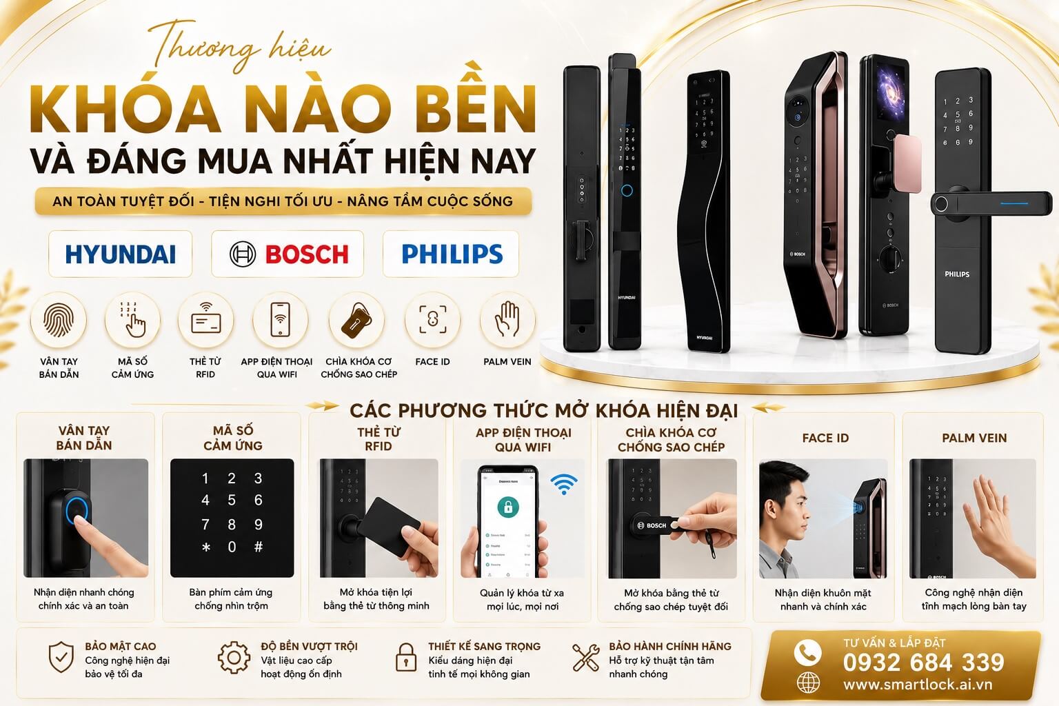 Thương hiệu khóa nào bền và đáng mua nhất hiện nay