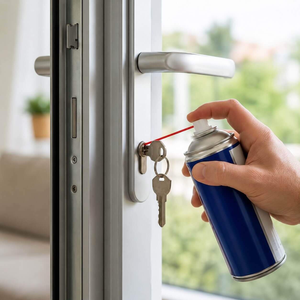 Khóa cửa nhôm Xingfa bị lỗi phải làm sao, cách xử lí nhanh trong 5 phút Vệ sinh và bôi trơn ổ khóa cửa nhôm xingfa