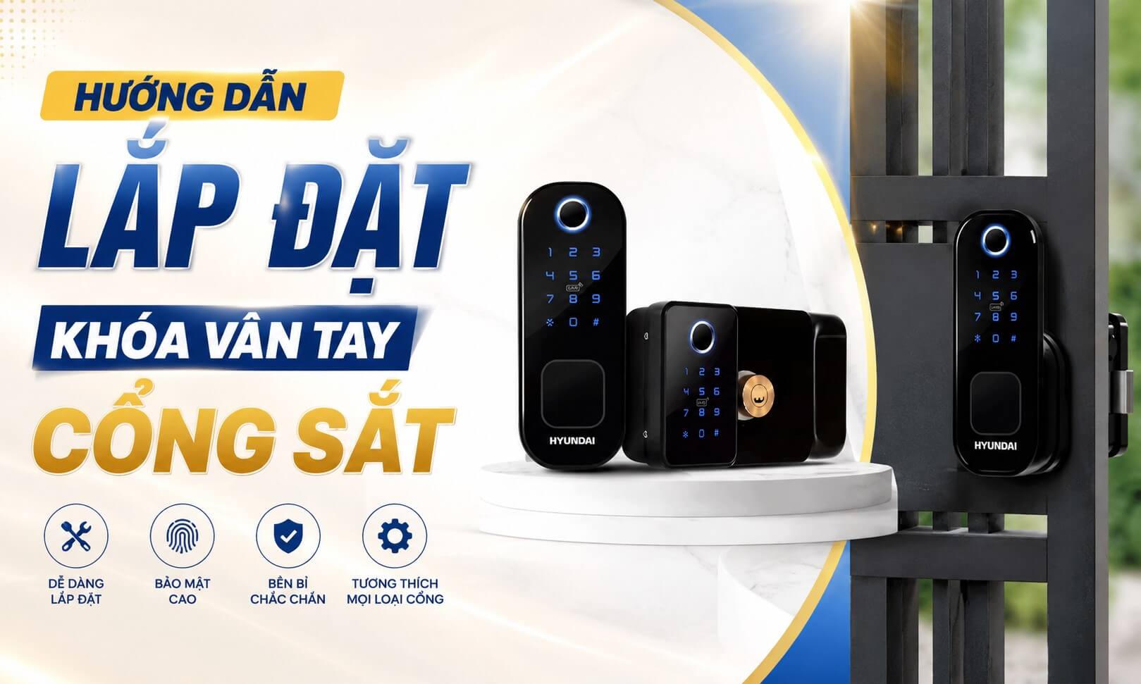 Hướng dẫn lắp đặt khóa điện tử cổng sắt chi tiết | Smart Lock Hướng dẫn lắp đặt khóa điện tử cổng sắt chi tiết | Smart Lock