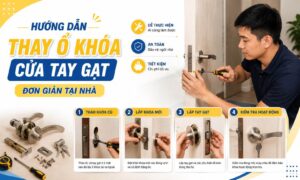 Hướng dẫn thay ổ khóa cửa tay gạt đơn giản tại nhà