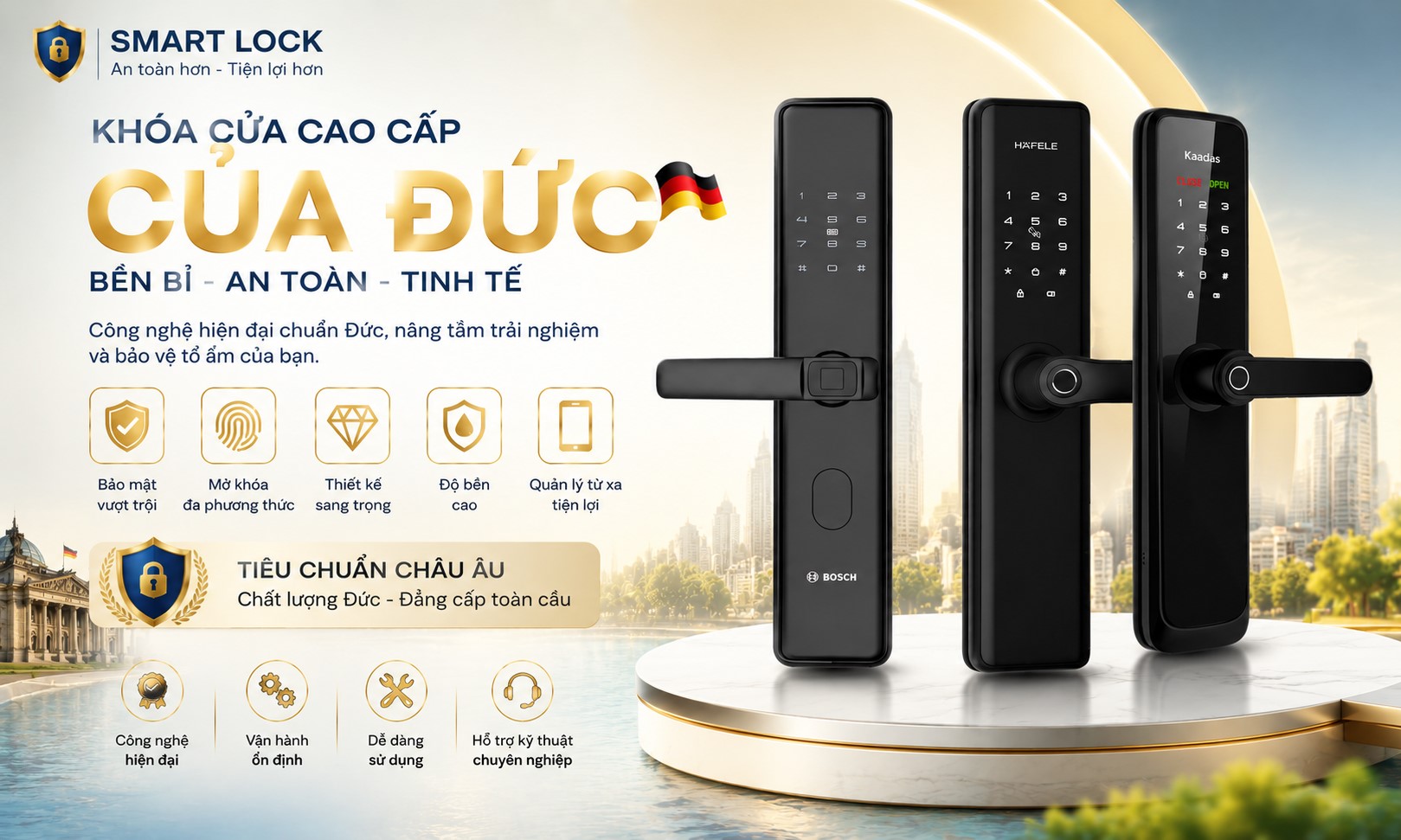 TOP thương hiệu khóa cửa cao cấp của Đức đáng mua hiện nay