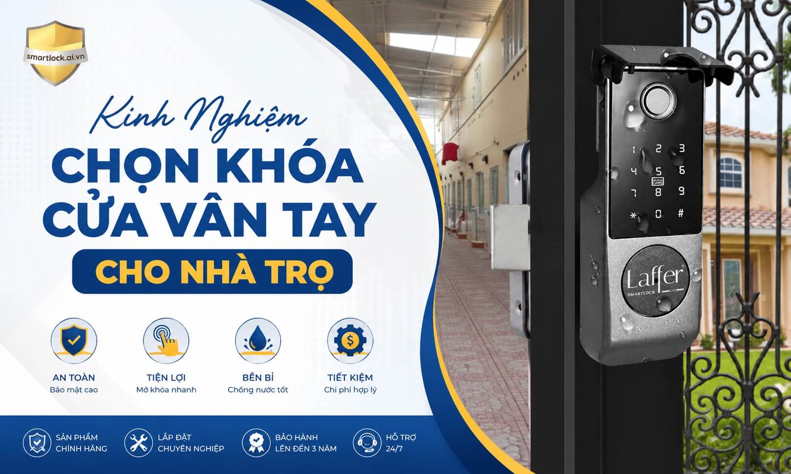 Kinh Nghiệm Chọn Khóa Cửa Vân Tay Cho Nhà Trọ Tiết Kiệm Chi Phí