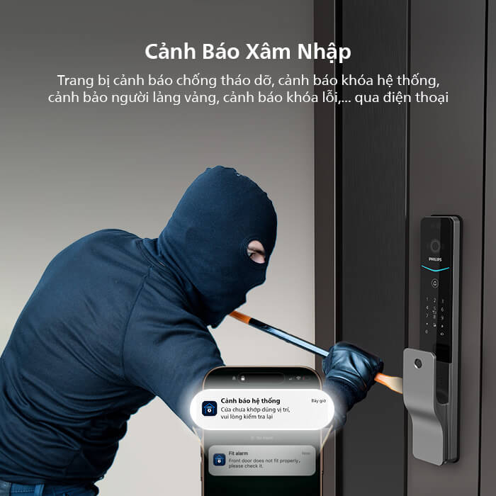 Những điều cần biết trước khi thay khóa cửa chung cư, căn hộ Khóa điện tử Philips trang bị cảnh báo xâm nhập, chống cạy phá