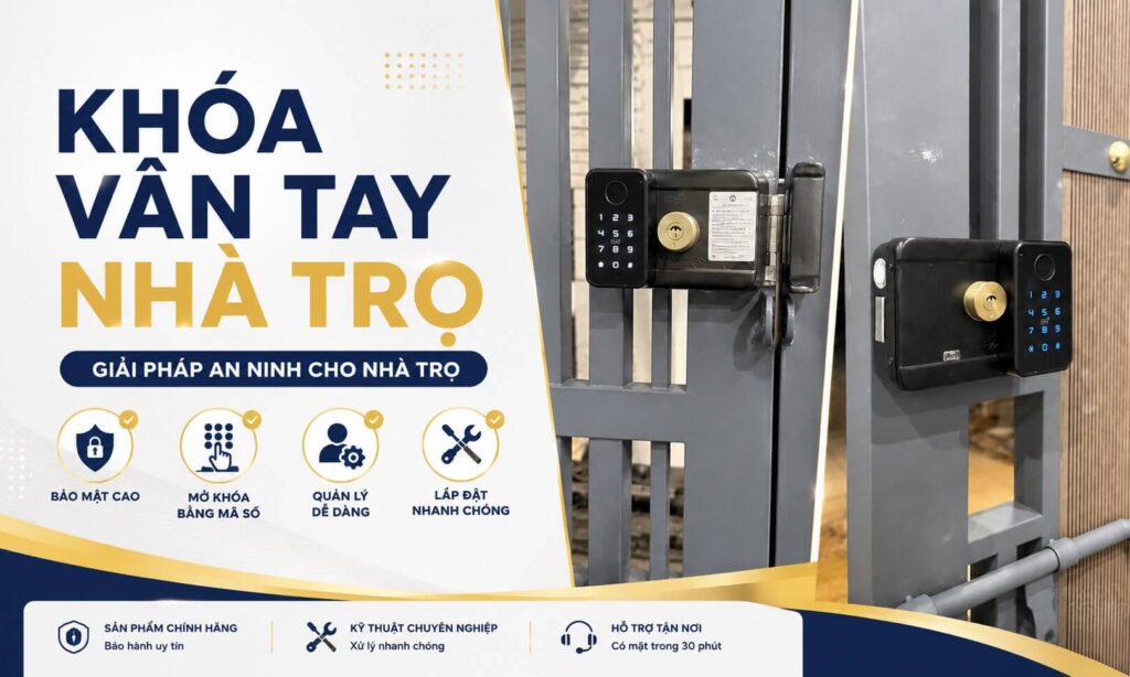 Top Mẫu Khóa Vân Tay Nhà Trọ Chống Nước Đáng Mua Nhất