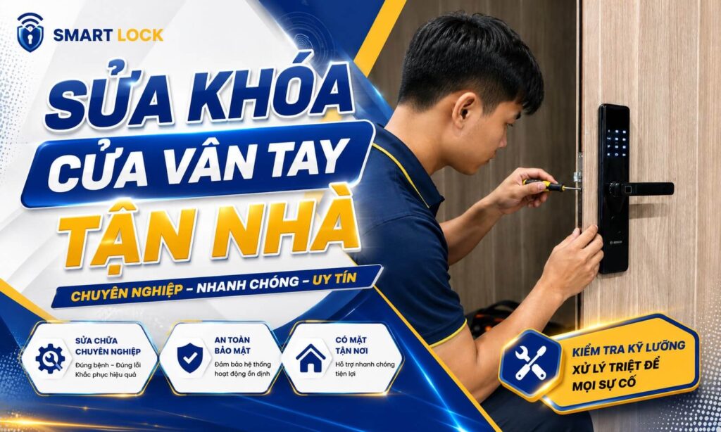 Sửa khoá cửa vân tay gần đây | Có mặt nhanh tại nhà sau 30 phút Sửa khoá cửa vân tay gần đây | Có mặt nhanh tại nhà sau 30 phút
